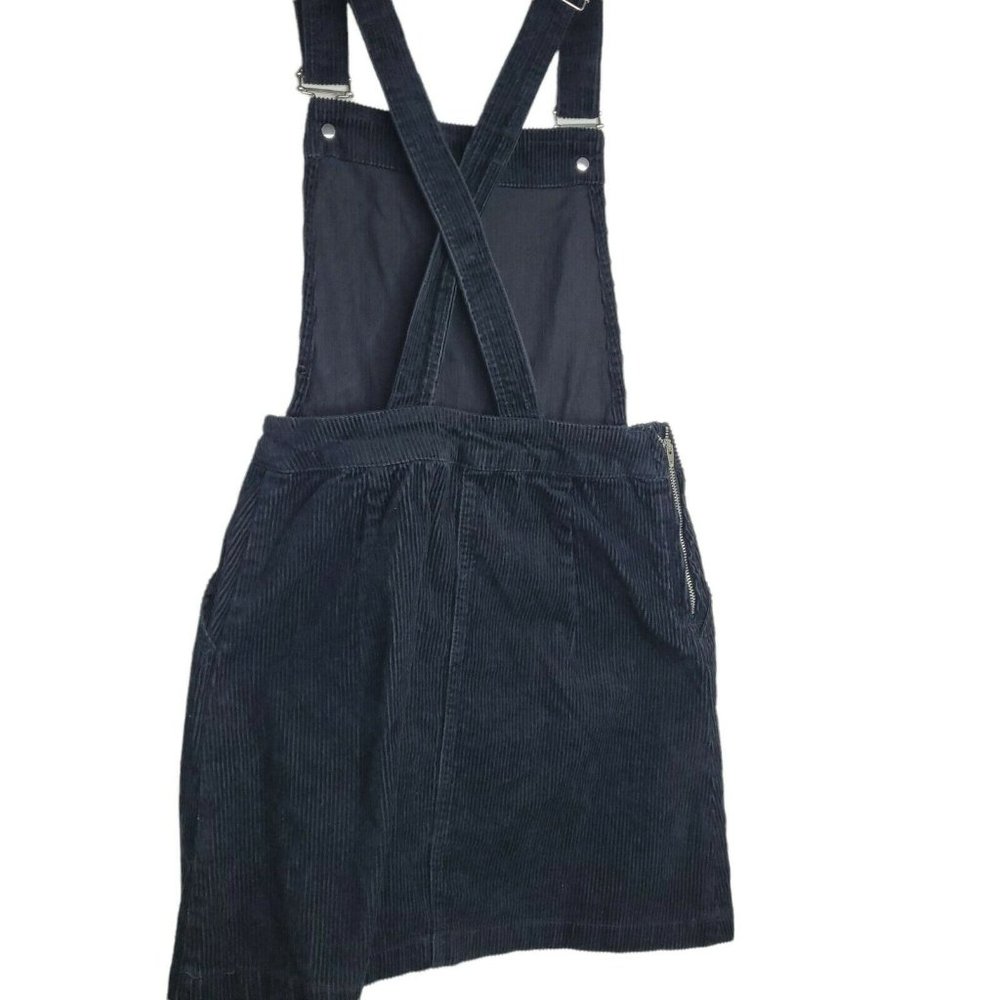 Divided H&M Womens Size 0 Corduroy Casual Overall Short Dress Black